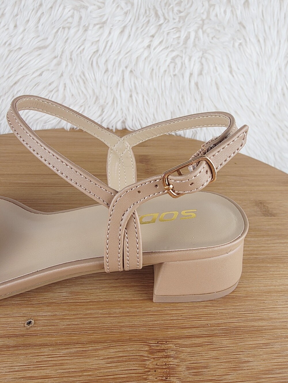 WOMEN'S SMALL BLOCK HEEL (EPISODE-S NATURAL PU) - Picture 7 of 8